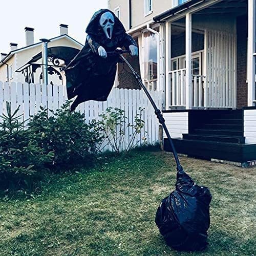 Halloween Scary Scarecrow Outdoor Decoration with Pole and Wind-Activated Swaying for Yard Party - Image 5