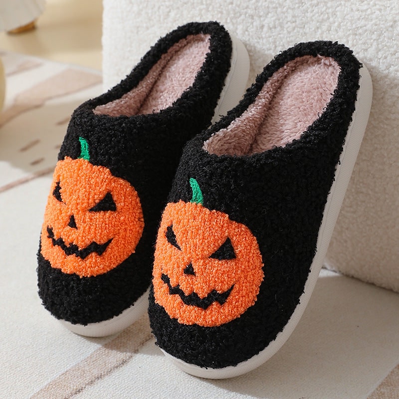 Halloween Slippers with Arch Support and Slip-On Pumpkin Design for House Cool - Image 7