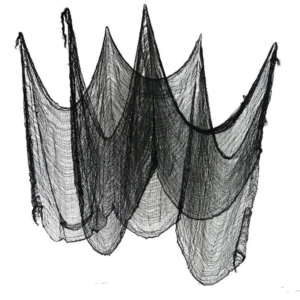 Halloween Spider Web Decoration Black Creepy Cloth Gauze Fabric for Haunted House Party - Image 5