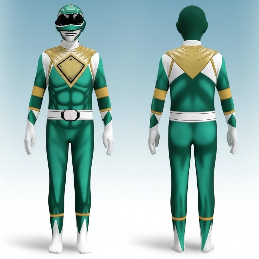 Halloween Superhero Costume for Kids' Full Body Bodysuit with Muscle Print and Integrated Hood - Image 1