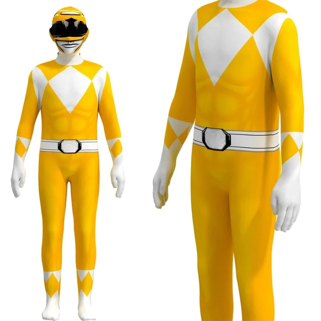 Halloween Superhero Costume for Kids' Full Body Bodysuit with Muscle Print and Integrated Hood - Image 7