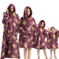 Halloween Wearable Blanket Hoodie Oversized Fleece with Front Pocket and Hooded Design - Image 1
