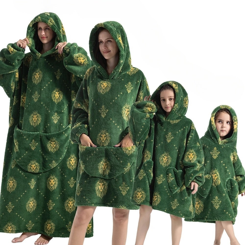 Halloween Wearable Blanket Hoodie Oversized Fleece with Front Pocket and Hooded Design - Image 6