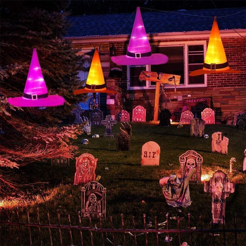 Halloween Witch Hat LED String Lights with Hanging Hook for Outdoor Decor and Party Decoration - Image 6