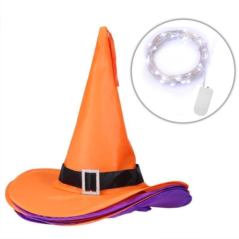 Halloween Witch Hat LED String Lights with Hanging Hook for Outdoor Decor and Party Decoration - Image 8
