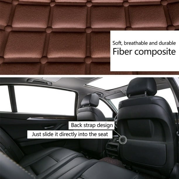 Heated Car Seat Cover and Cushion with Backrest Support Quilted Padding and 12v Power Adapter - Image 7