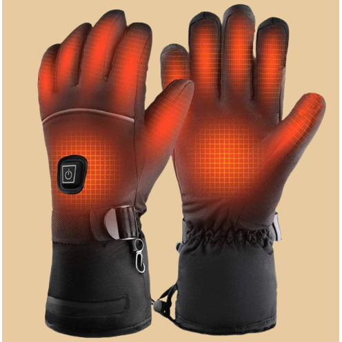 Heated Gloves for Cold Hands Snow Ski with Touchscreen Fingertips and Waterproof Wrist Strap - Image 1