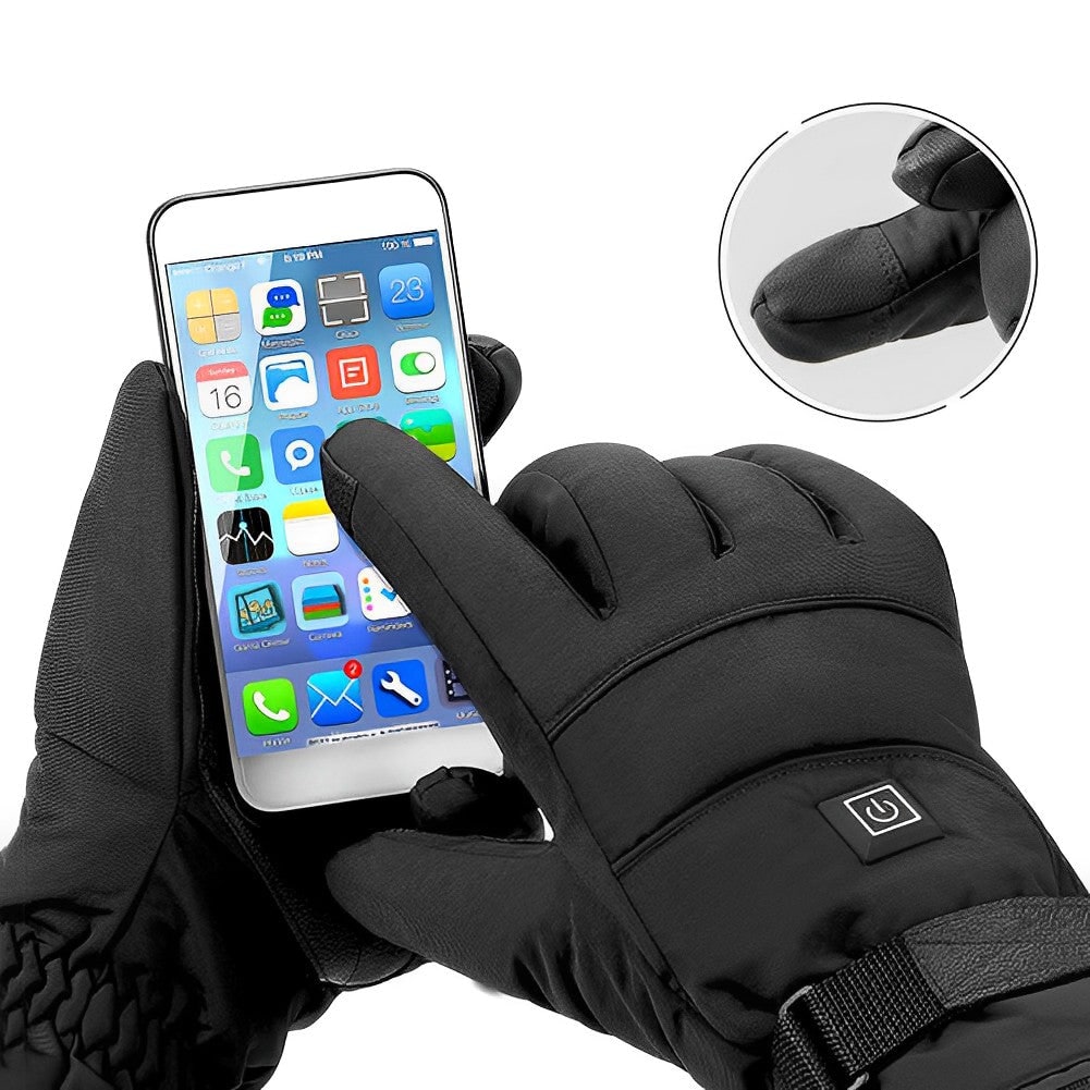 Heated Gloves for Cold Hands Snow Ski with Touchscreen Fingertips and Waterproof Wrist Strap - Image 3