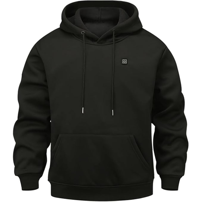 Heated Hoodie with USB Electric Heating Zones and Drawstring Hood - Image 9