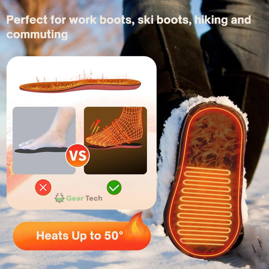 Heated Insoles Usb-Powered with Trim-To-Fit Design and Adjustable Heat Settings - Image 3