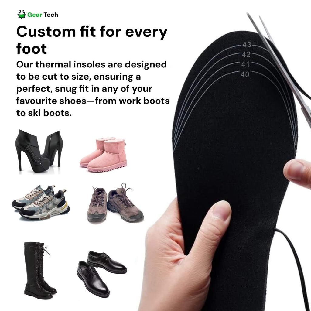 Heated Insoles Usb-Powered with Trim-To-Fit Design and Adjustable Heat Settings - Image 4