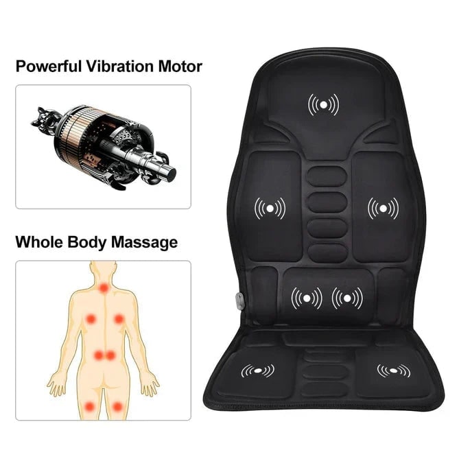 Heated Massage Desk Chair Seat Cushion with Multi-Zone Back and Remote Control - Image 6