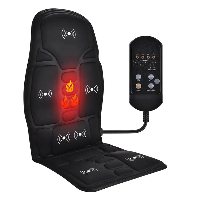 Heated Massage Desk Chair Seat Cushion with Multi-Zone Back and Remote Control - Image 7