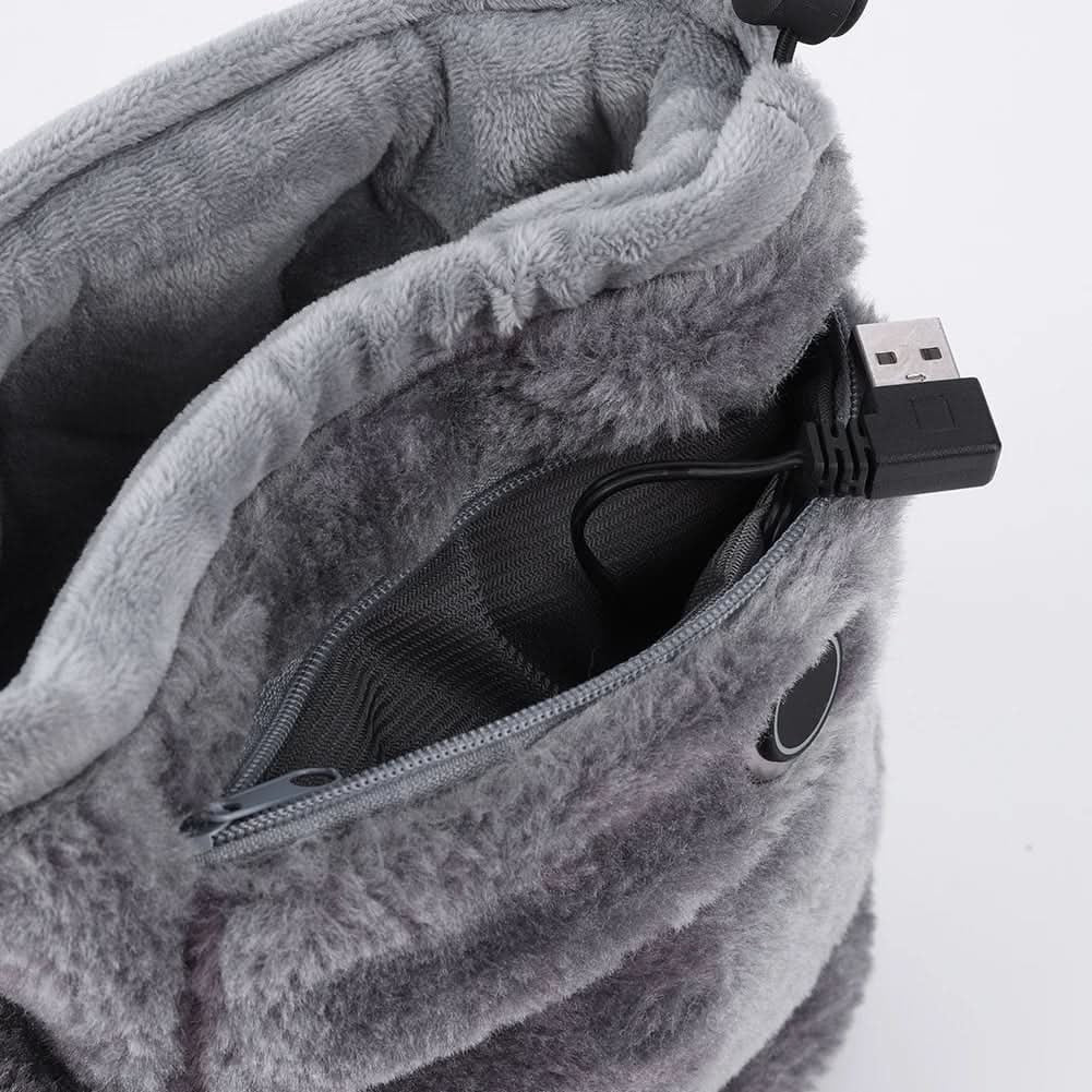 Heated Slippers with USB Warming Arch Support and Plush Faux Fur Bootie Design - Image 7