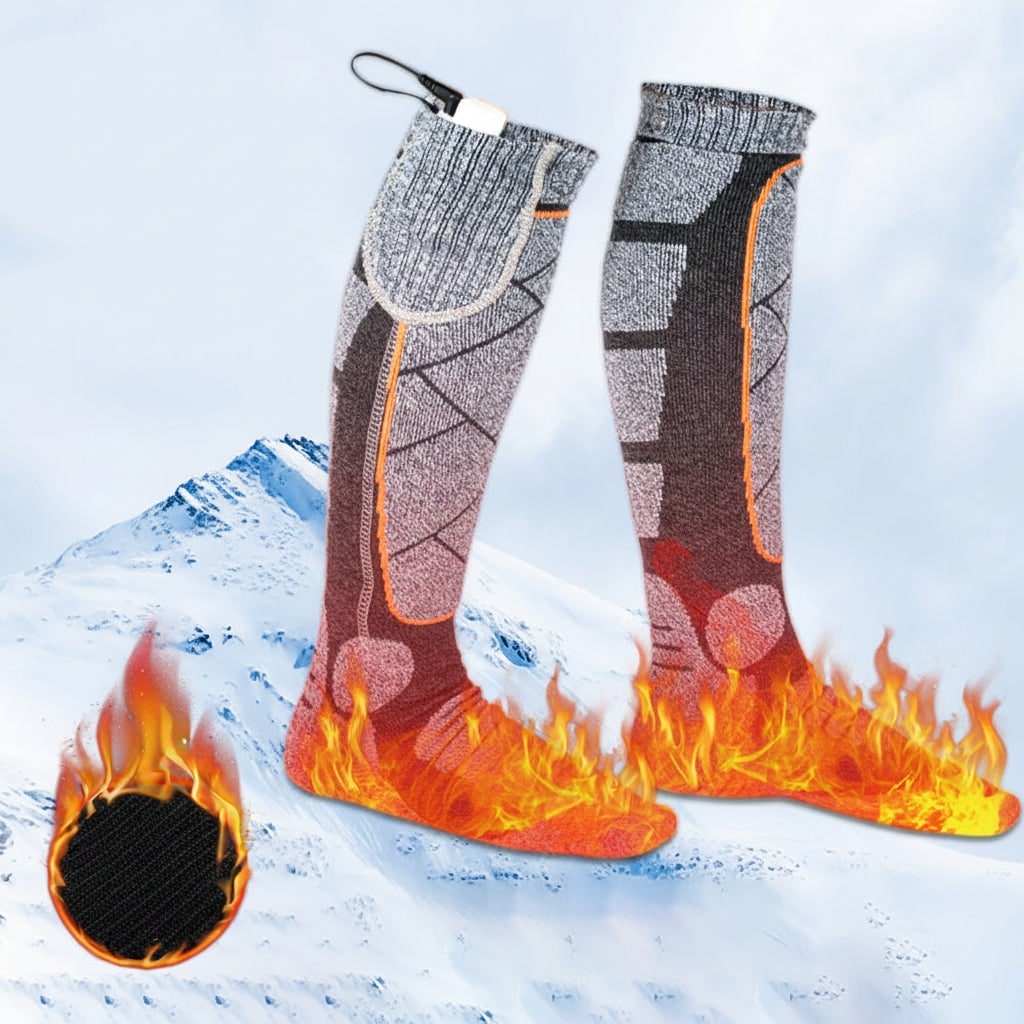 Heated Socks with Rechargeable Battery Powered Warming Technology Knee-High for Winter - Image 1