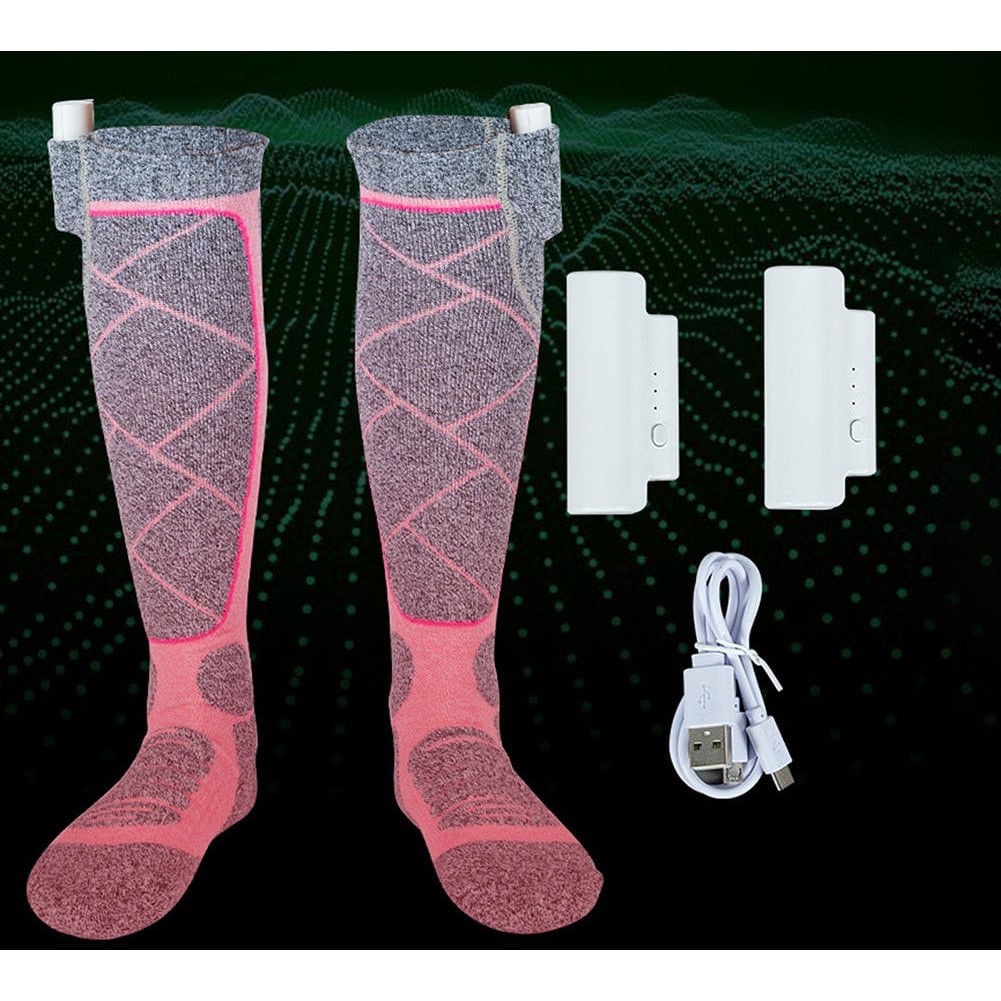 Heated Socks with Rechargeable Battery Powered Warming Technology Knee-High for Winter - Image 3