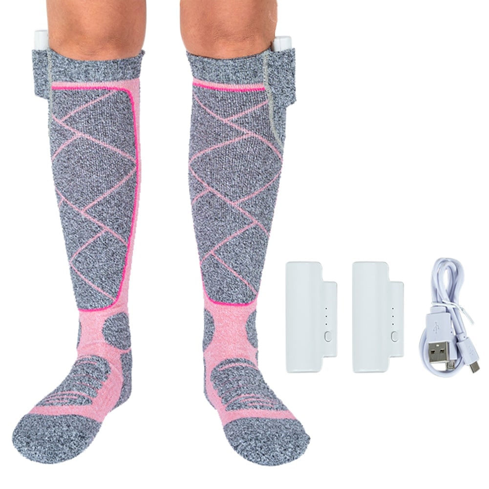 Heated Socks with Rechargeable Battery Powered Warming Technology Knee-High for Winter - Image 5