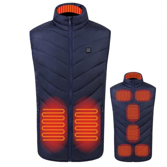 Heated Vest for Men and Sleeveless Puffer with Stand Collar Rechargeable - Image 1