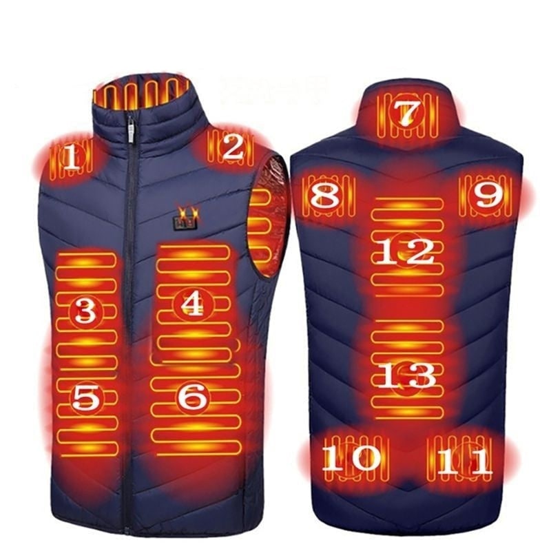 Heated Vest for Men and Sleeveless Puffer with Stand Collar Rechargeable - Image 4