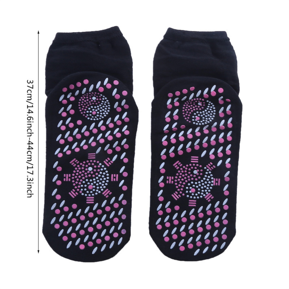 Heating Socks Heated Warm Thermal Crew Knit with Non-Slip Grip Soles - Image 4