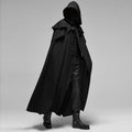 Hooded Cloak with Cape Shoulder Capelet and Decorative Trim for Gothic Costume - Image 1