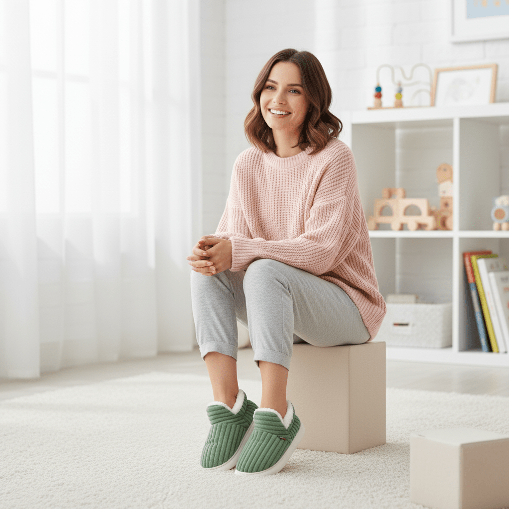 House Slipper Boots with Sherpa Fleece Lining and Non-Slip Sole - Image 2