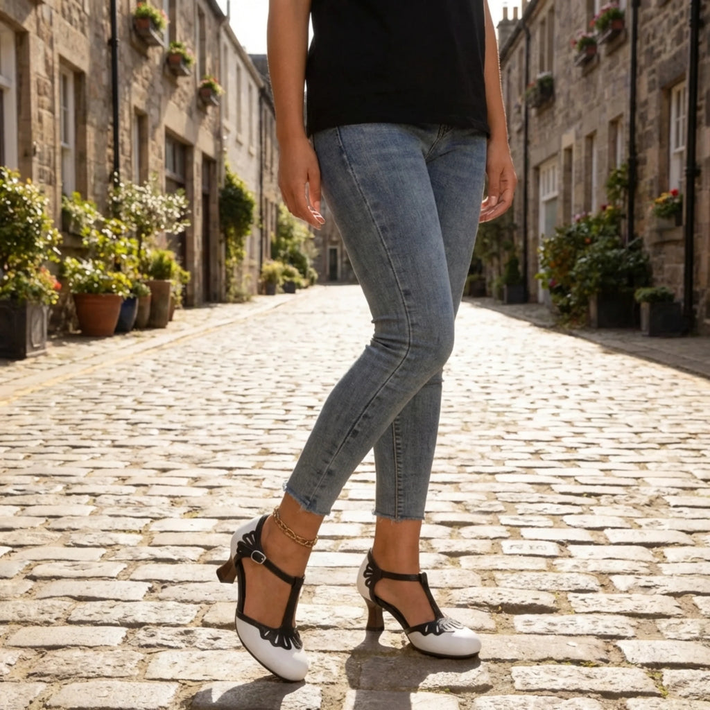Ilaria | Scarpe Donna Tacco T-Bar Vintage