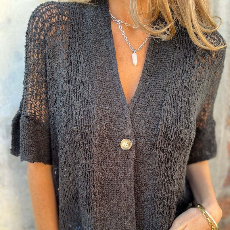 Cardigan da donna casual con bottoni e maniche lunghe