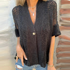 Cardigan da donna casual con bottoni e maniche lunghe