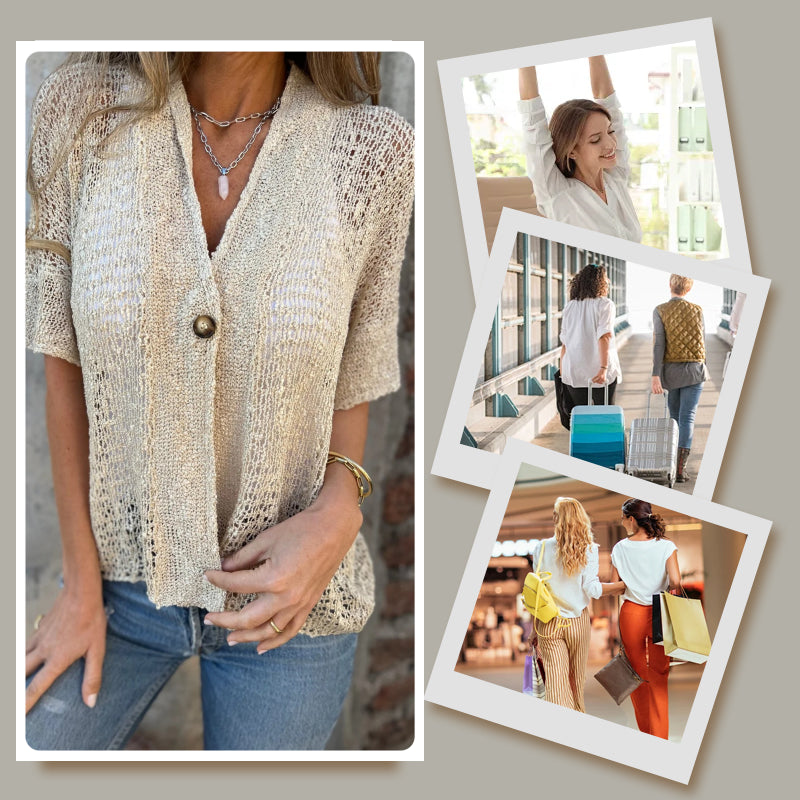 Cardigan da donna casual con bottoni e maniche lunghe