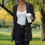 Cardigan casual da donna effetto maglia per autunno e inverno
