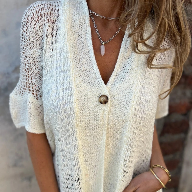 Cardigan da donna casual con bottoni e maniche lunghe