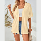 Cardigan casual da donna a maniche corte