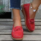 Scarpe casual da donna slip-on con design a punta larga
