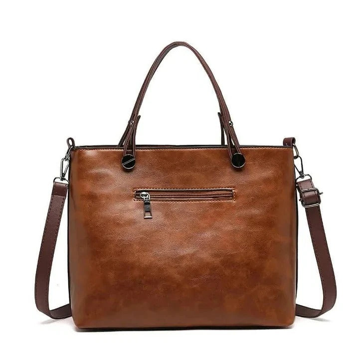 Borsa con chiusura a zip strutturata e tracolla