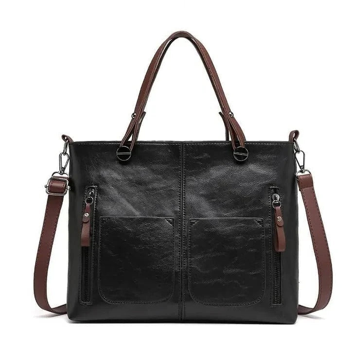 Borsa con chiusura a zip strutturata e tracolla