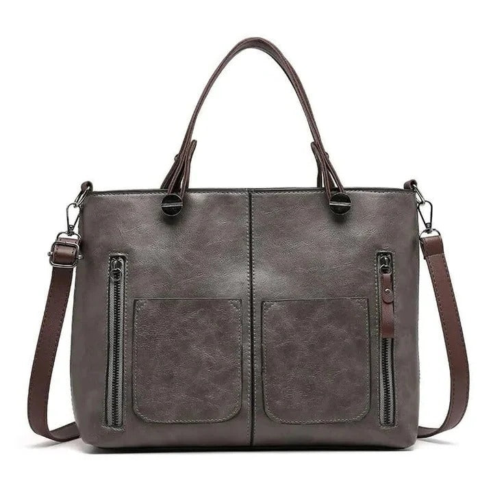 Borsa con chiusura a zip strutturata e tracolla