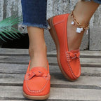 Scarpe casual da donna slip-on con design a punta larga