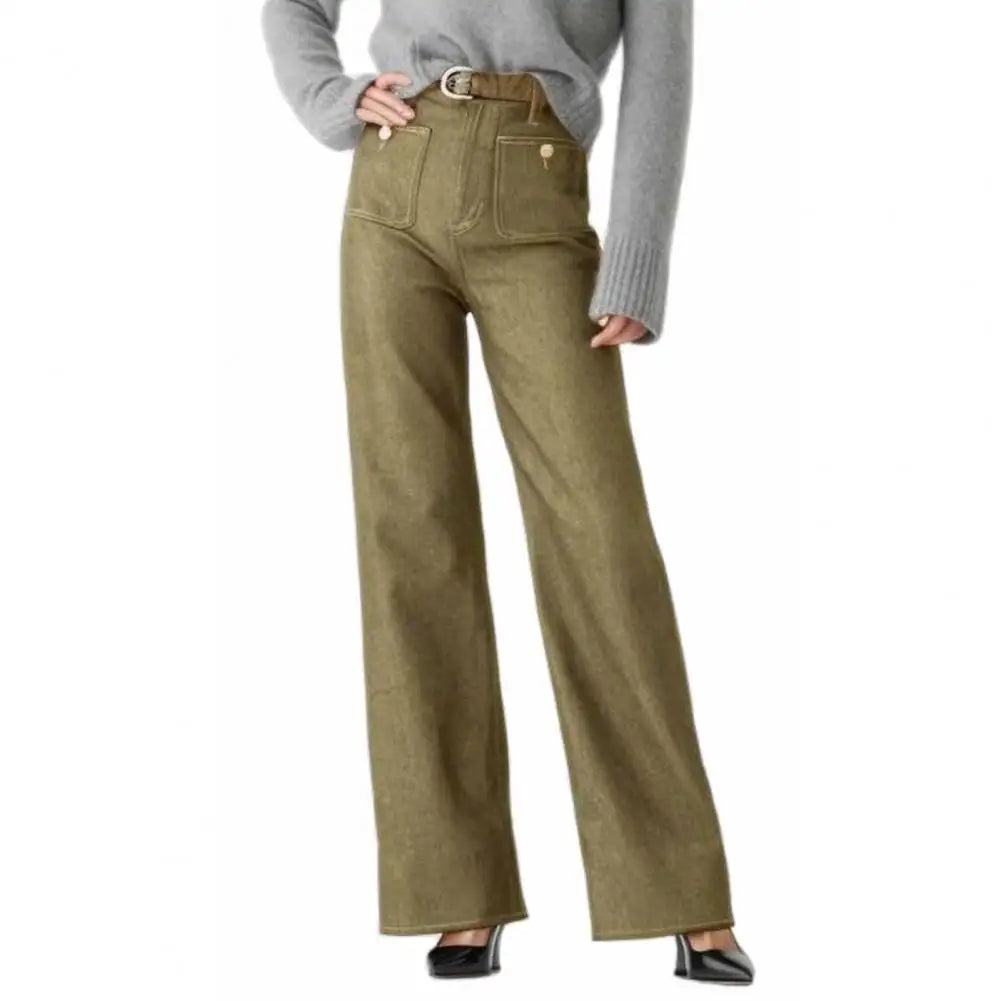 Women's Wide Leg High Rise Casual Jeans
