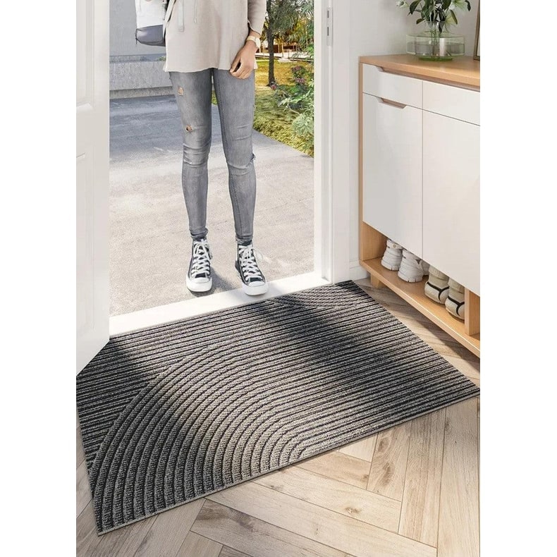 Indoor Doormat with Non-Slip Ribbed Texture and Dirt-Trapping Design for Entryway - Image 7