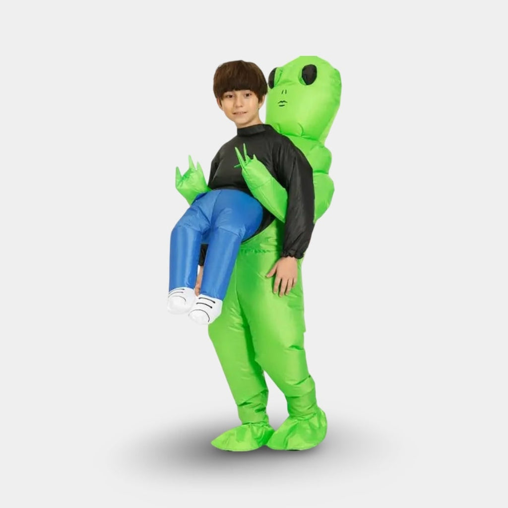 Inflatable Alien Costume with Built-In Fan and Stuffed Legs for Halloween - Image 2