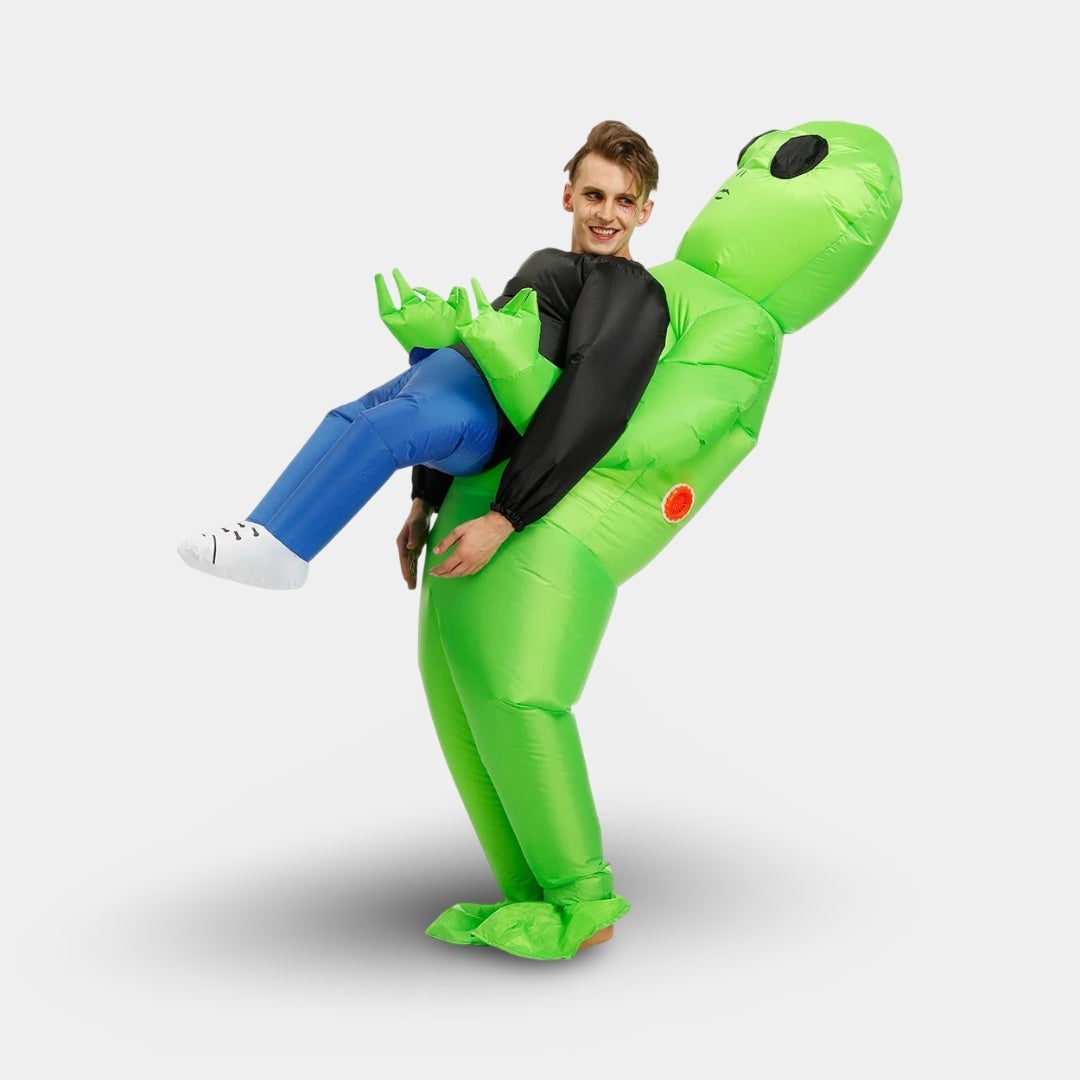 Inflatable Alien Costume with Built-In Fan and Stuffed Legs for Halloween - Image 3