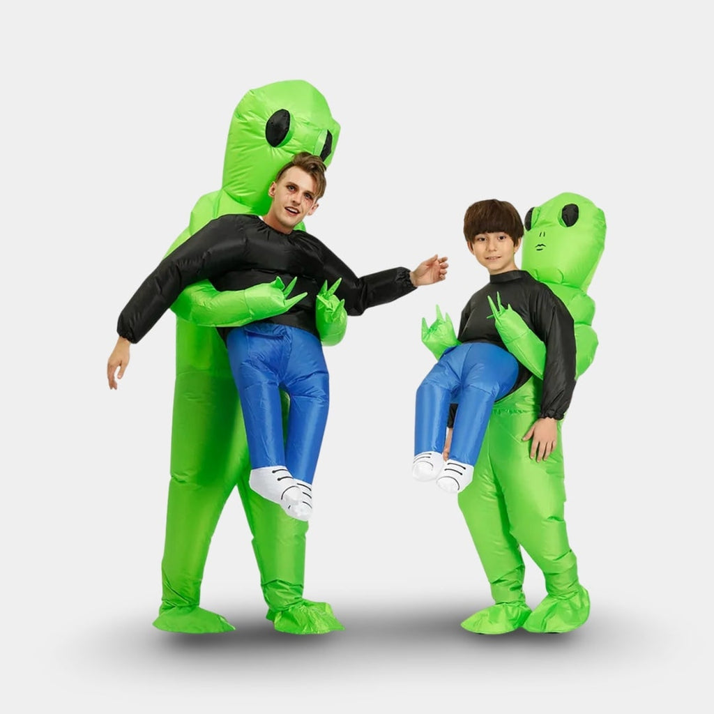 Inflatable Alien Costume with Built-In Fan and Stuffed Legs for Halloween - Image 4