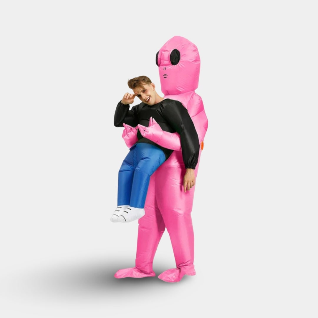 Inflatable Alien Costume with Built-In Fan and Stuffed Legs for Halloween - Image 5