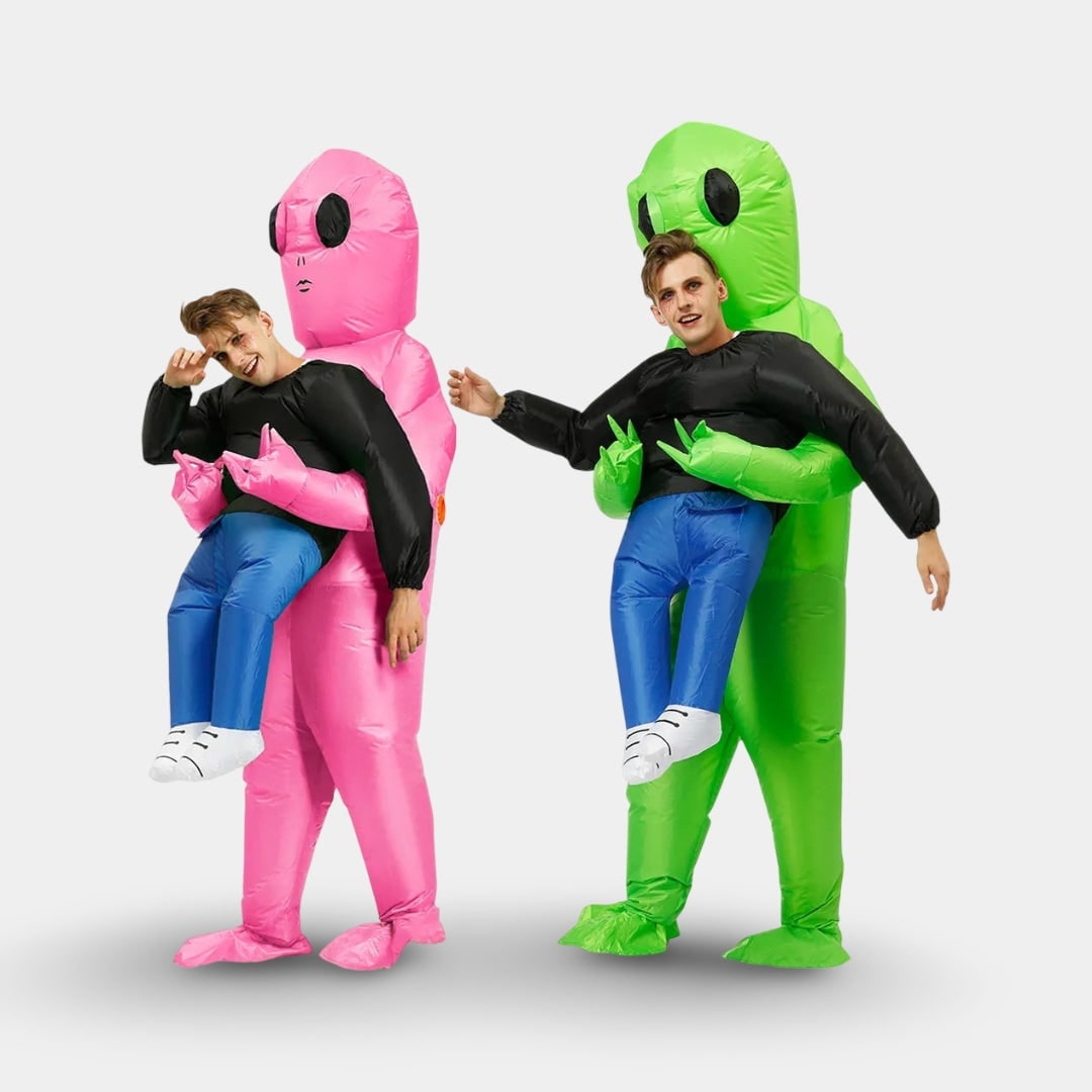 Inflatable Alien Costume with Built-In Fan and Stuffed Legs for Halloween - Image 6