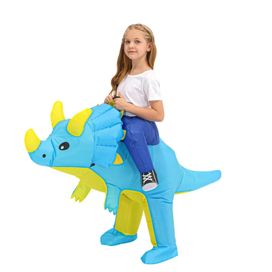 Inflatable Dinosaur Costume with Built-In Fan and Ride-On Design for Kids - Image 7