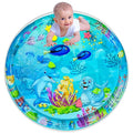 Inflatable Tummy Time Water Mat for Baby with Floating Toys and Sensory Graphics - Image 1