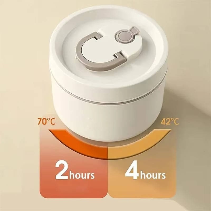 Insulated Lunch Box with Stackable Containers and Carrying Bag - Image 3