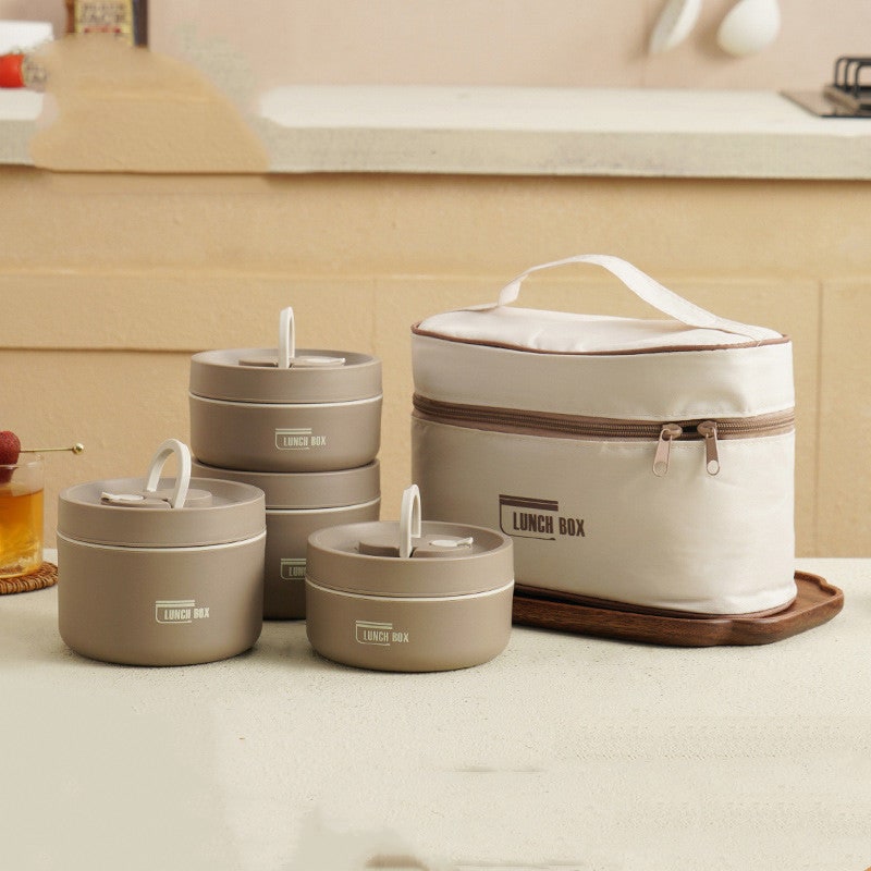 Insulated Lunch Box with Stainless Steel Bento Containers Thermal Carrying Bag - Image 30