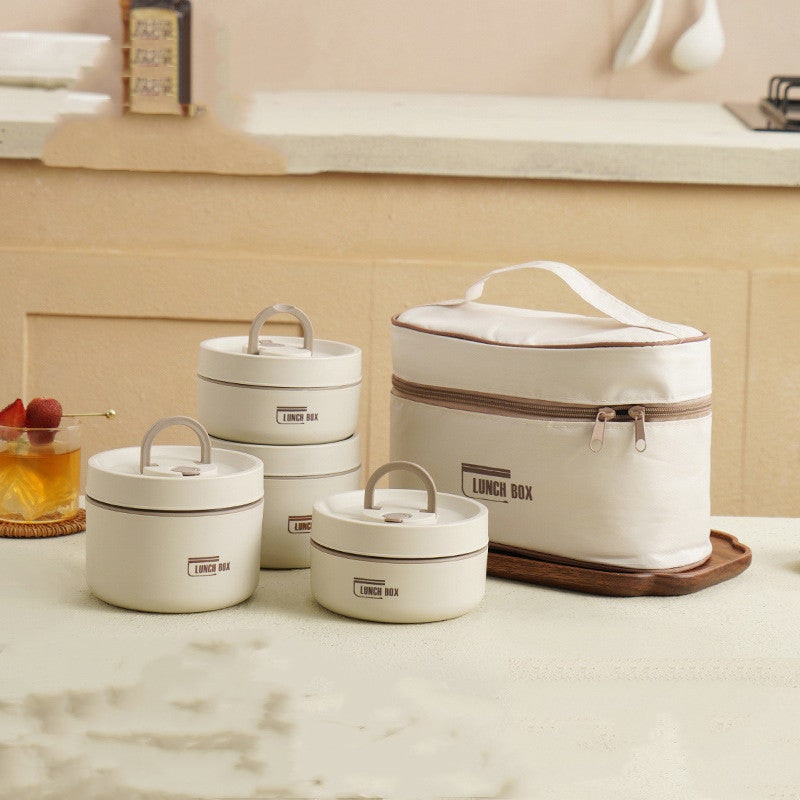 Insulated Lunch Box with Stainless Steel Bento Containers Thermal Carrying Bag - Image 31